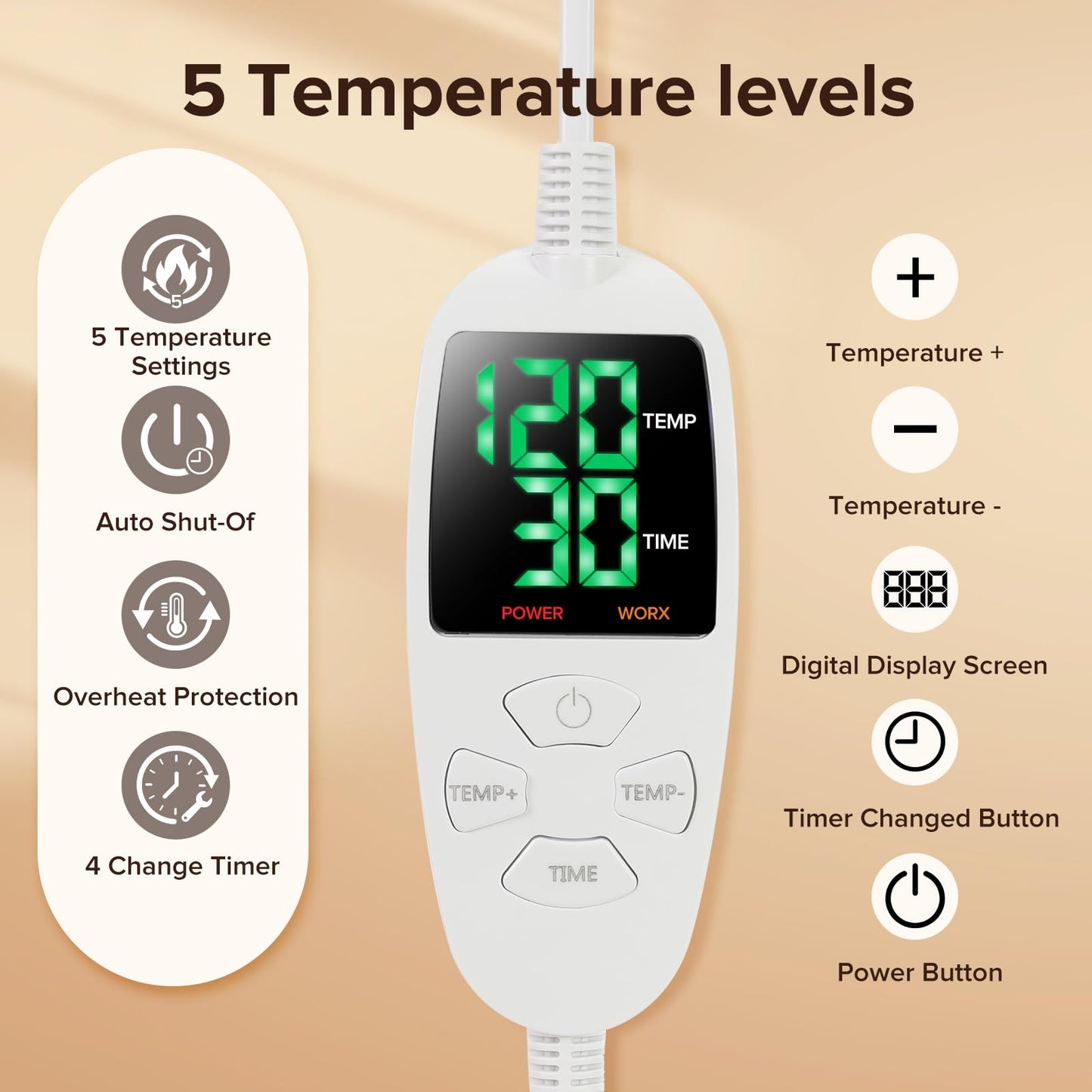 Wearable thermal pad being used by an elderly parent for chronic back pain management