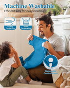 Detached machine washable blue fabric cover of the Errorless heating pad