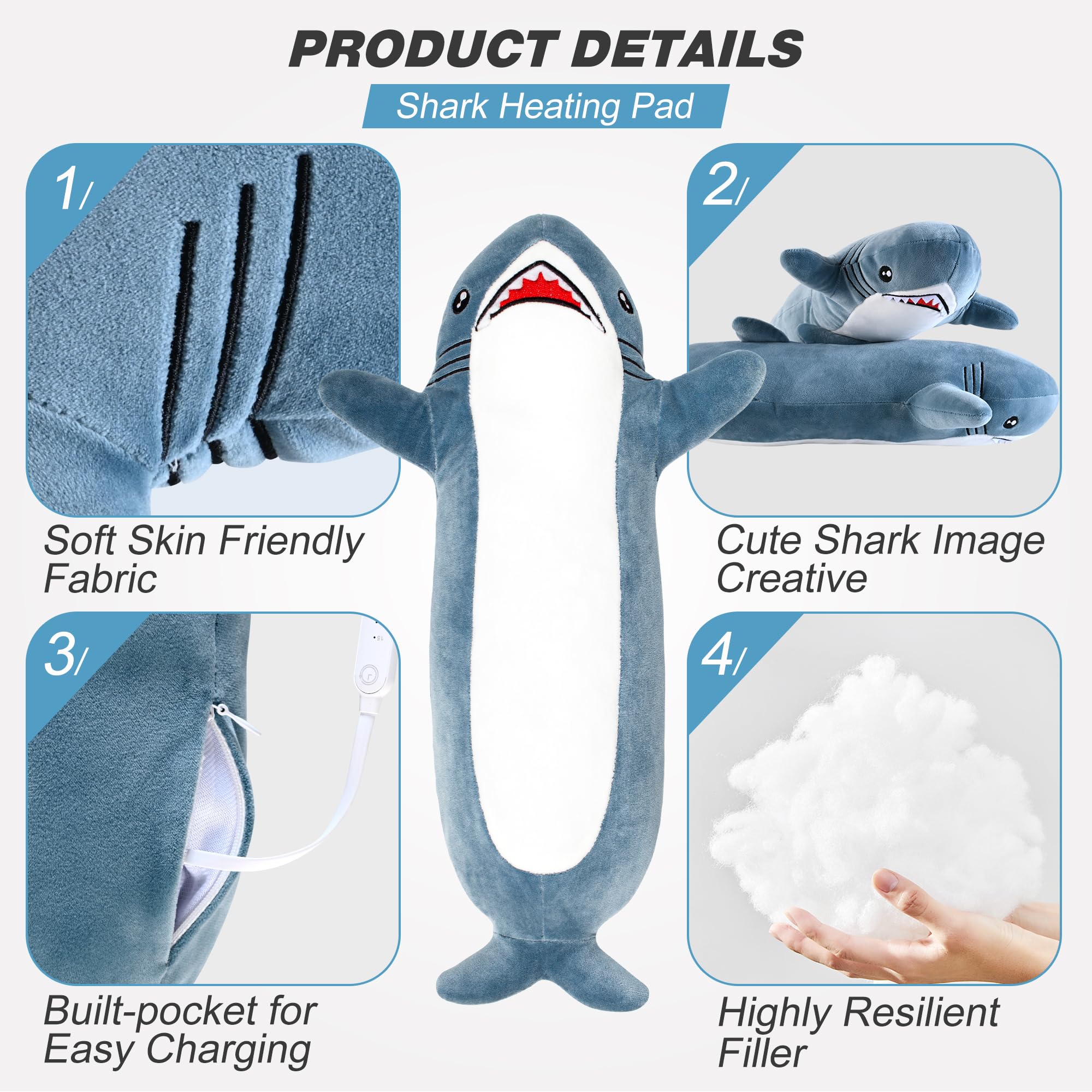 HOTHUGZ graphene fabric internal heating pad mechanism diagram demonstrating safety features