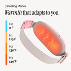 Zolly wireless rechargeable cramp relief belt showing the adjustable elastic strap and buckle system