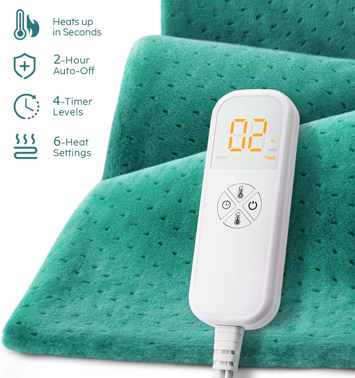 Close up of the Fanatato digital controller displaying heat settings for customizable temperature options.