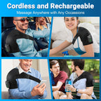YUANBO portable thermal shoulder wrap package contents showing the device and USB-C charging cable
