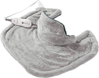 Sunbeam electric heat wrap showing the connected digital controller with four temperature settings.