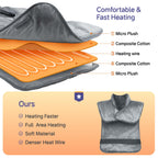 Adjustable waist strap and secure fasteners on the wearable heat therapy pad for hands-free use