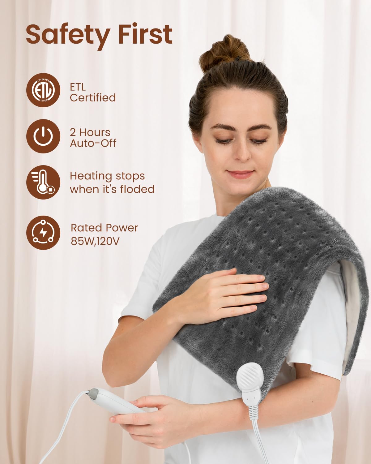 Packaging box of the authentic USA imported RENPHO electric heating pad