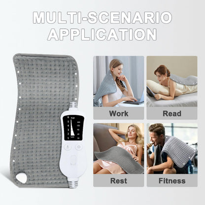 Kingte heating pad packaging box front display illustrating authentic imported labeling details