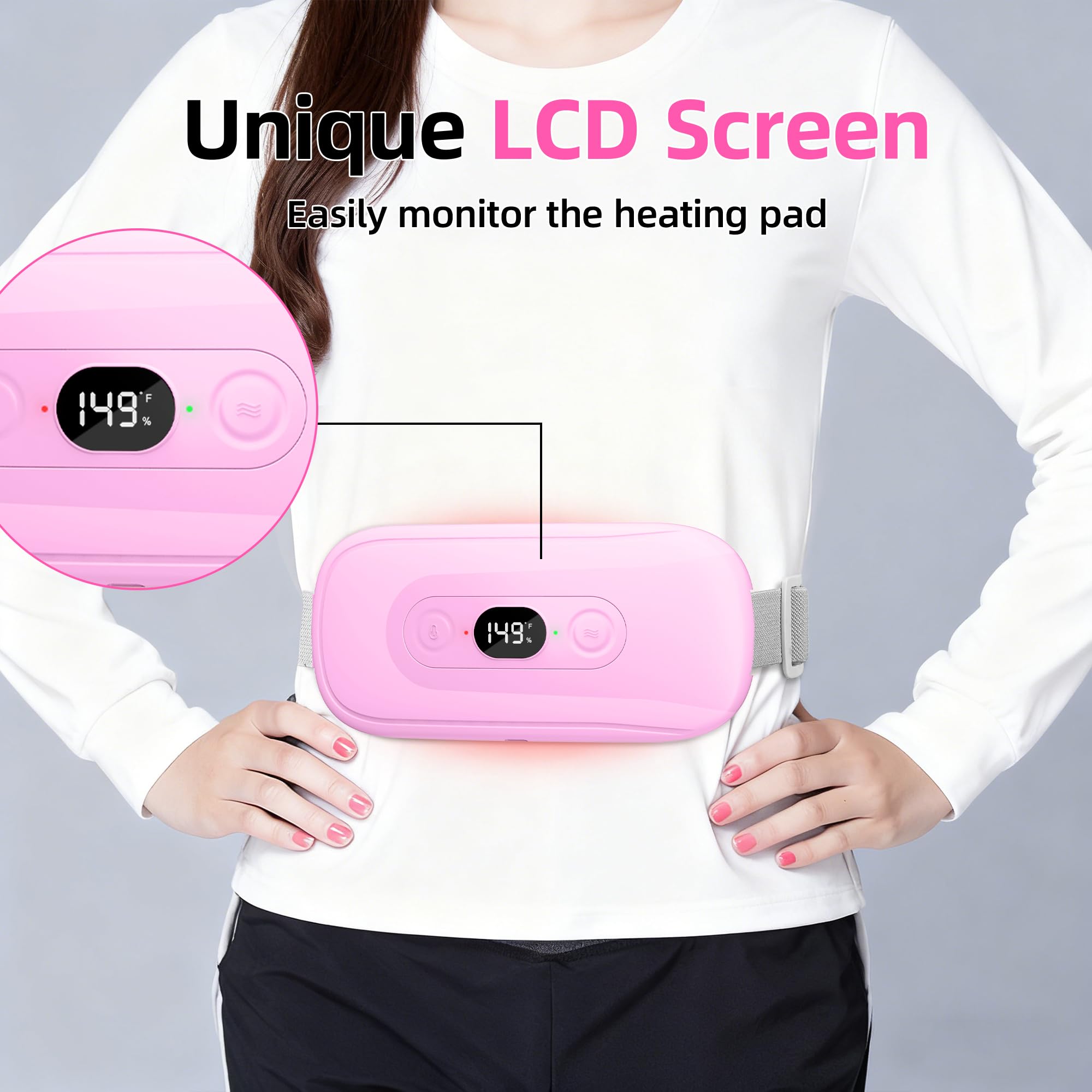 Wearable wellness device highlighting the Type-C USB charging port and control buttons below the screen