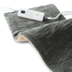 Sunbeam extra large orthopedic heat therapy pad with digital LED controller attached.
