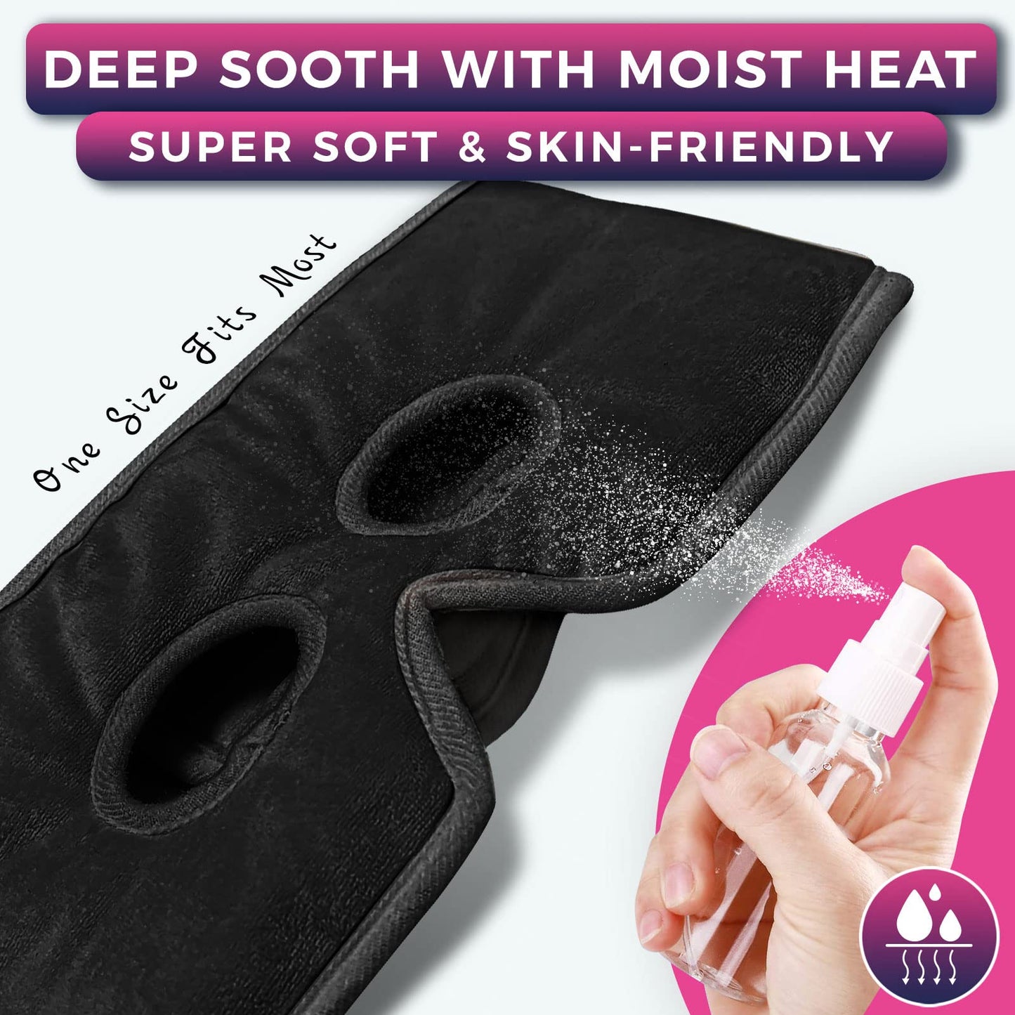 Handheld digital control display for the black electric sinus mask detailing three distinct heat settings
