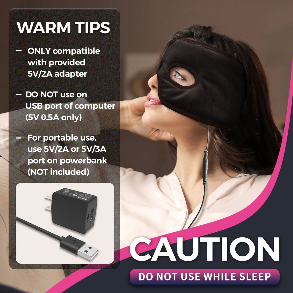 Packaging box of the authentic imported CREATRILL facial heating pad for sinus and migraine relief