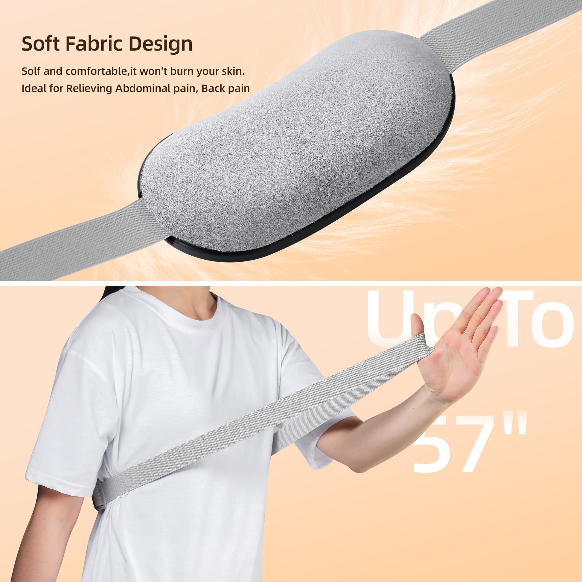 Cosyglow portable heating pad illustrating the Type-C USB charging port for wireless convenience.