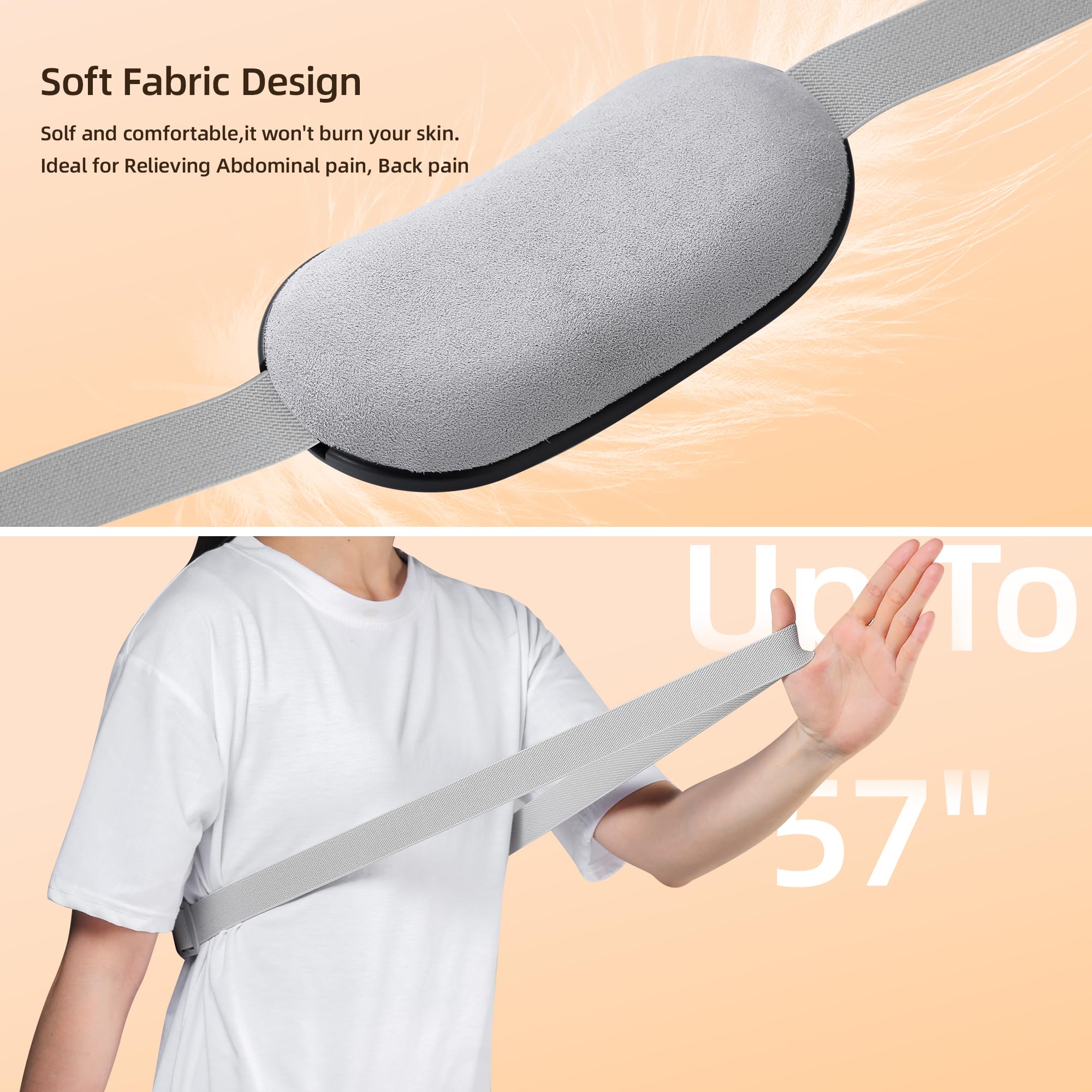 Cosyglow portable heating pad illustrating the Type-C USB charging port for wireless convenience.