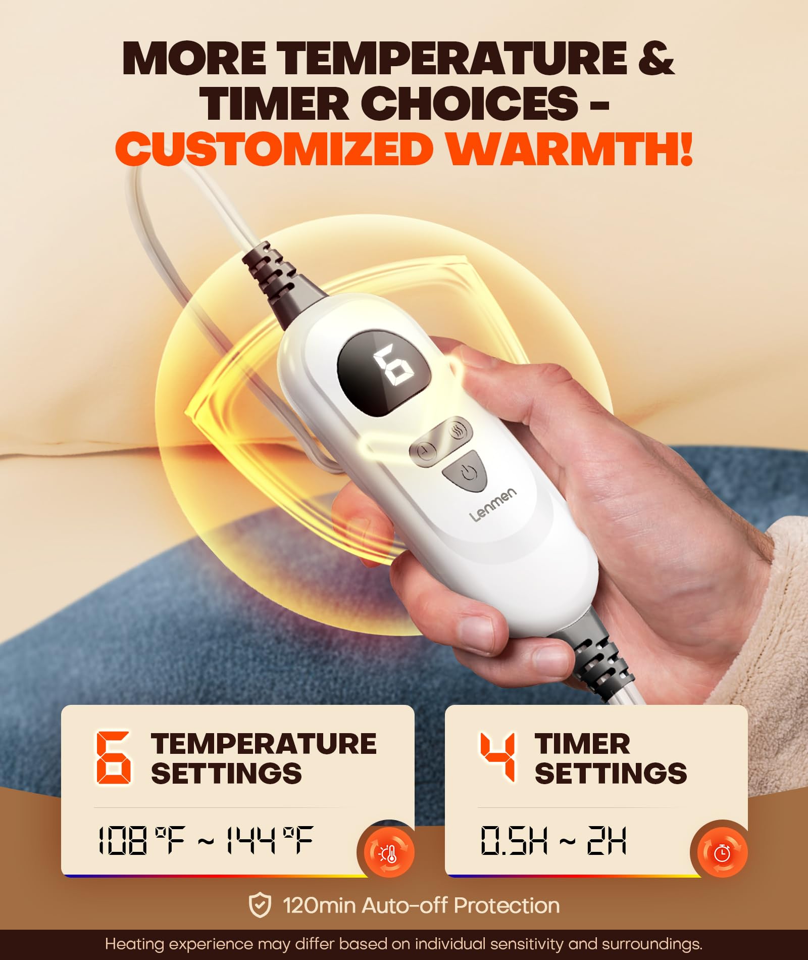Lenmen weighted neck and shoulder heating pad demonstrating the ceramic bead weighted borders
