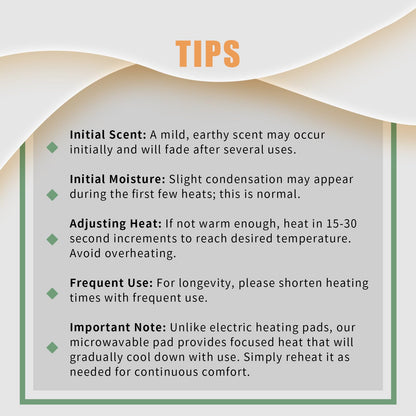 UNCN wide microwave heating pad draped over a surface showcasing its comprehensive coverage area for shoulder and spine comfort