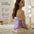 Therapeutic lavender body wrap showcasing complete lower back coverage placement