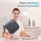 Comfytemp moist heat therapy pad texture detail highlighting the ultra soft machine washable fabric