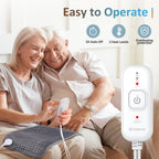 Comfytemp automatic shut off electric pad controller illustrating the high medium and low settings