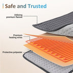 Comfytemp imported wellness heating pad showing premium packaging box and included manual