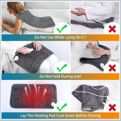 Comfytemp safe electric thermal pad highlighting built in safety features and flexible design