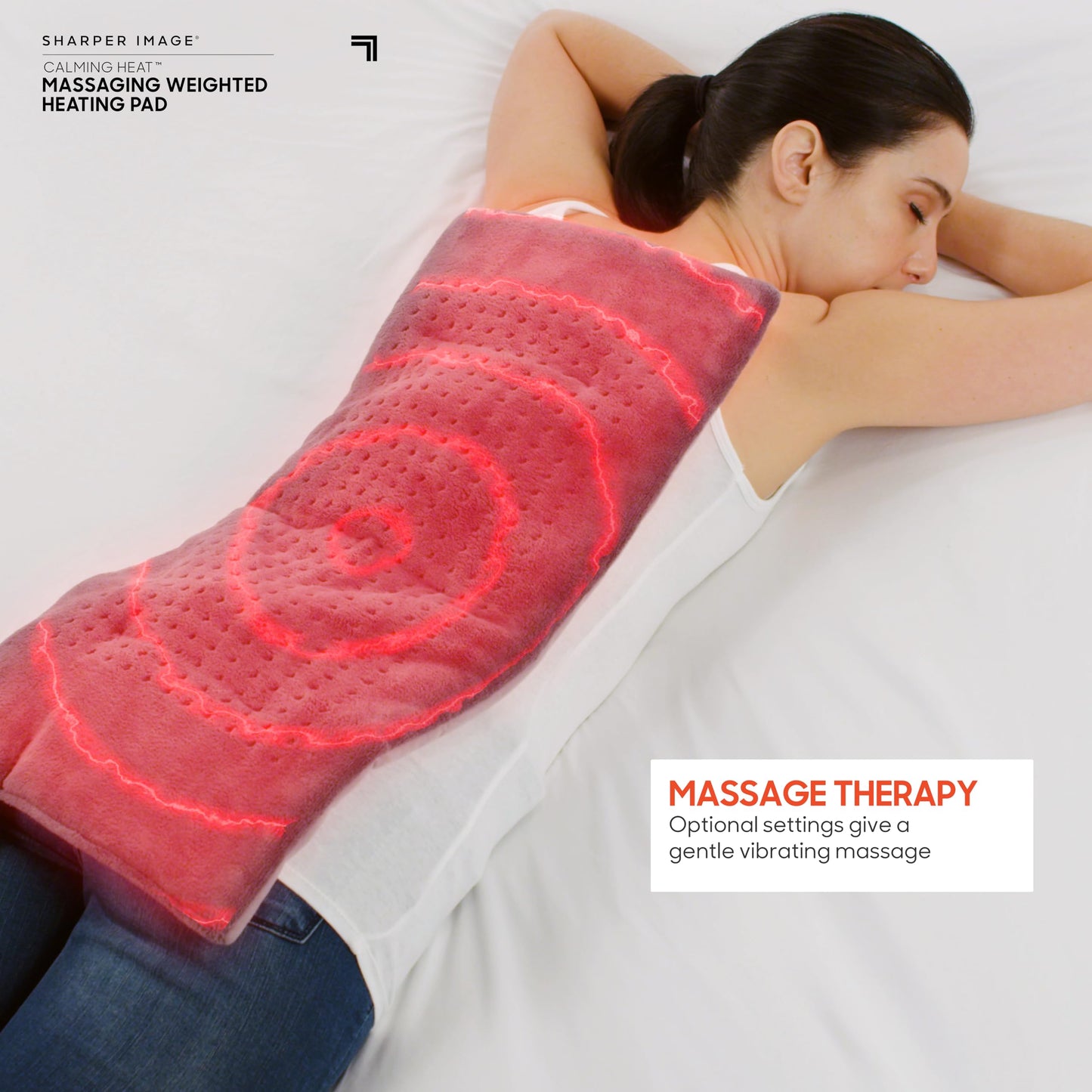 Close-up of the extra-long nine-foot power cord attached to the Calming Comfort heating device