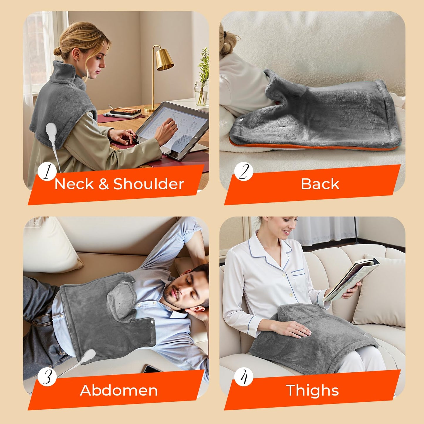 Premium retail packaging of the VAAGHANM electric heating pad suitable for personal gifting