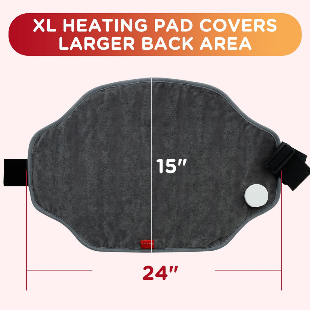 Comfytemp wellness heating pad being prepared for maintenance with controller detached