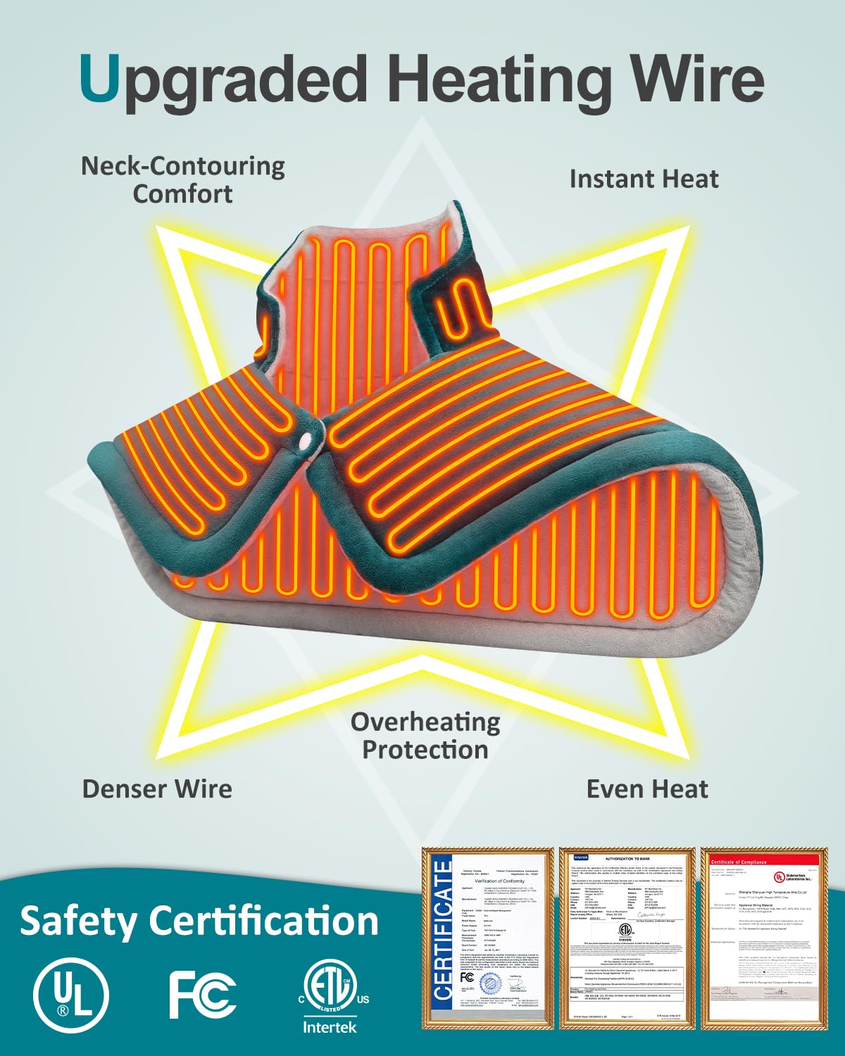 Leatigio electric heating wrap being detached for machine washing safety