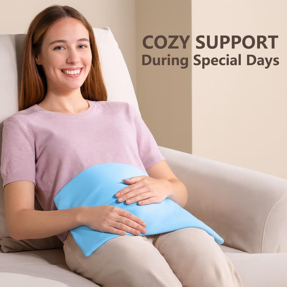 Boncare continuous heat pad alongside the removable sponge insert for moist heat therapy