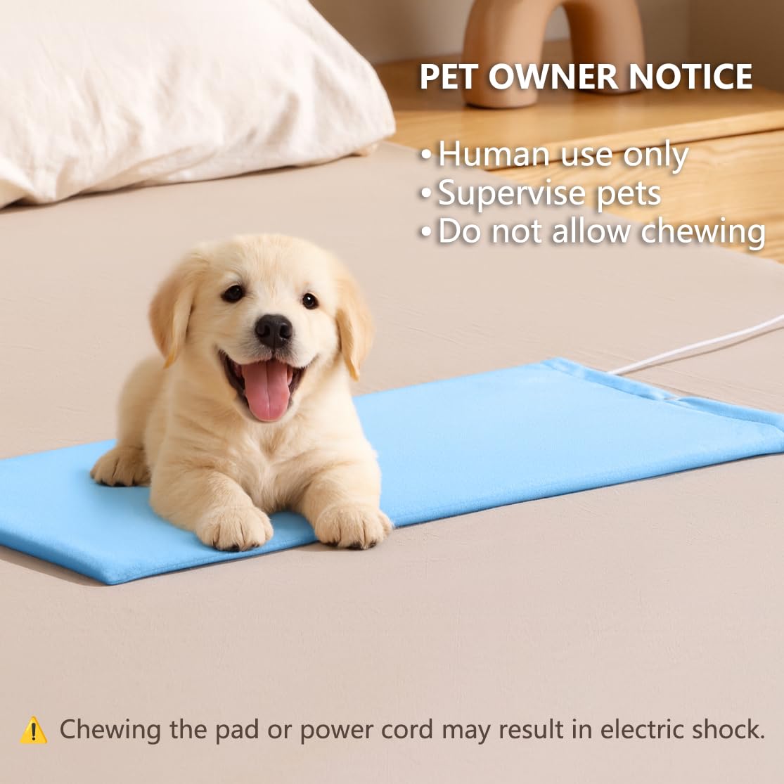 Boncare eleven point five by thirteen point five inch heating pad highlighting its compact travel friendly size