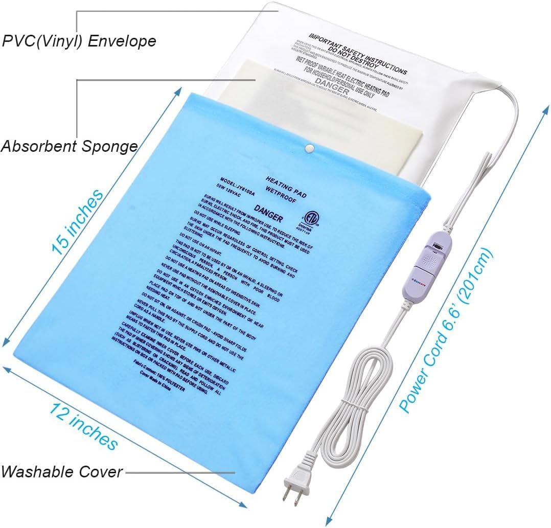 Full packaging and contents of the authentic imported Boncare electric heating pad kit