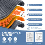 FluffyWarmth imported electric pad folded gently to show the plush skin friendly texture.