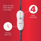 Sunbeam machine washable premium heating pad with controller detached.