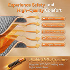 Focbeo automatic shut off heating pad packaging view highlighting premium safety features