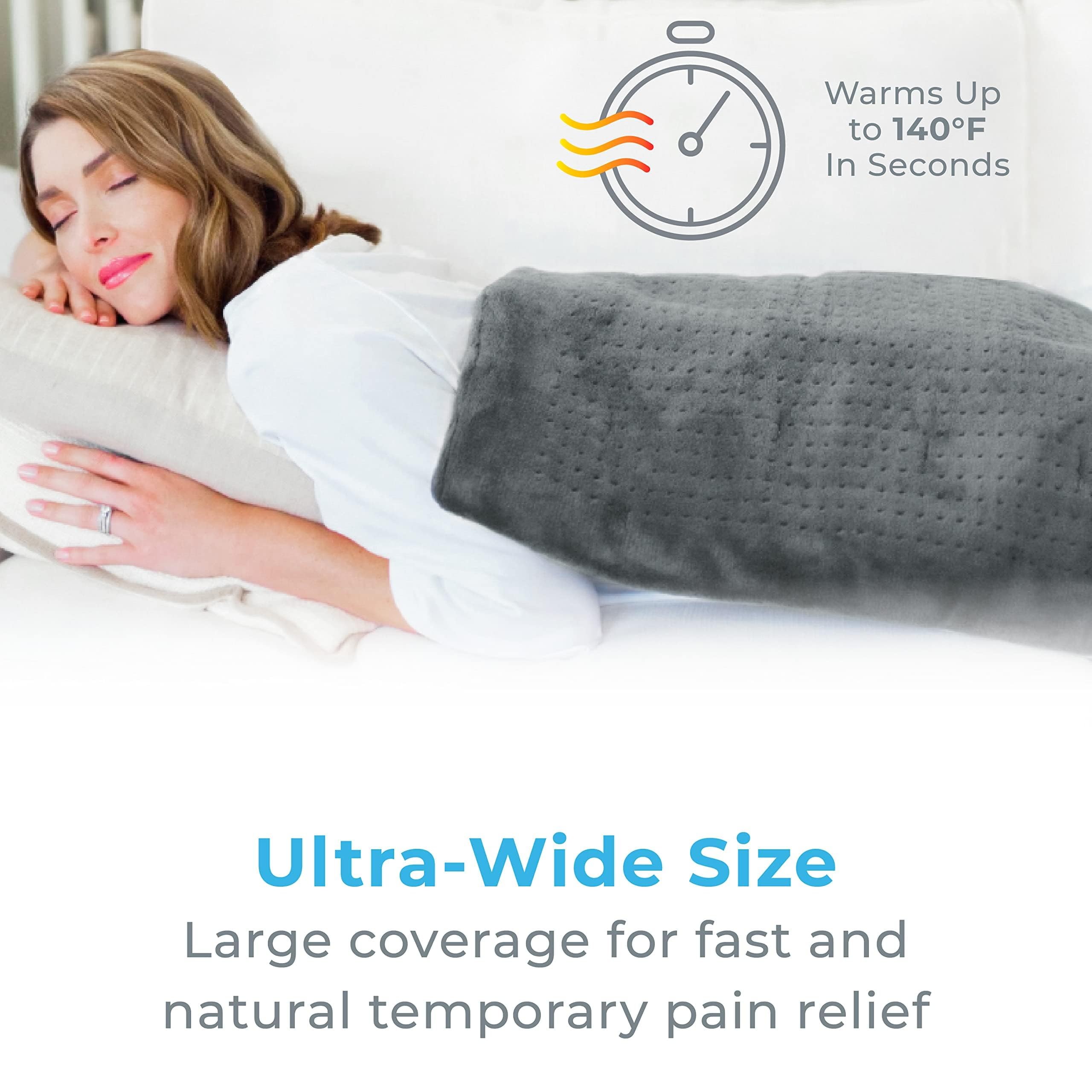 Pure Enrichment extra large electric heating pad with digital hand controller