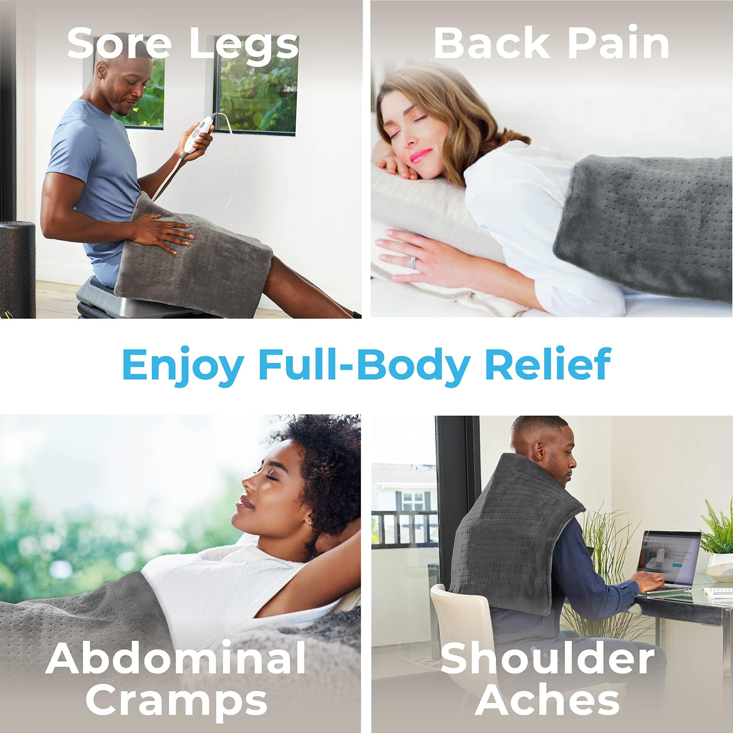 PureRelief twenty by twenty four inch thermal pad for back pain relief