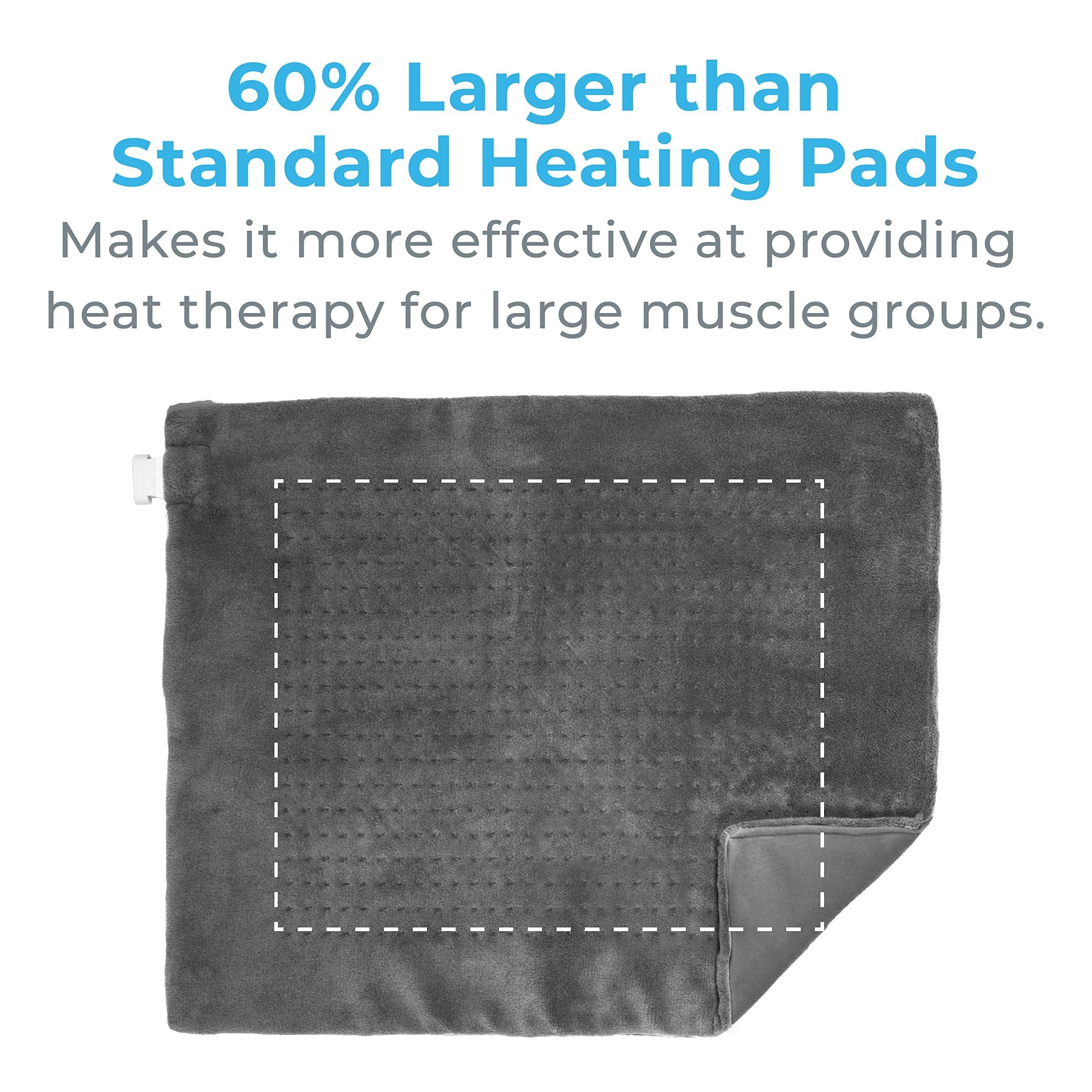 Pure Enrichment microplush heating pad showing detachable cord connection