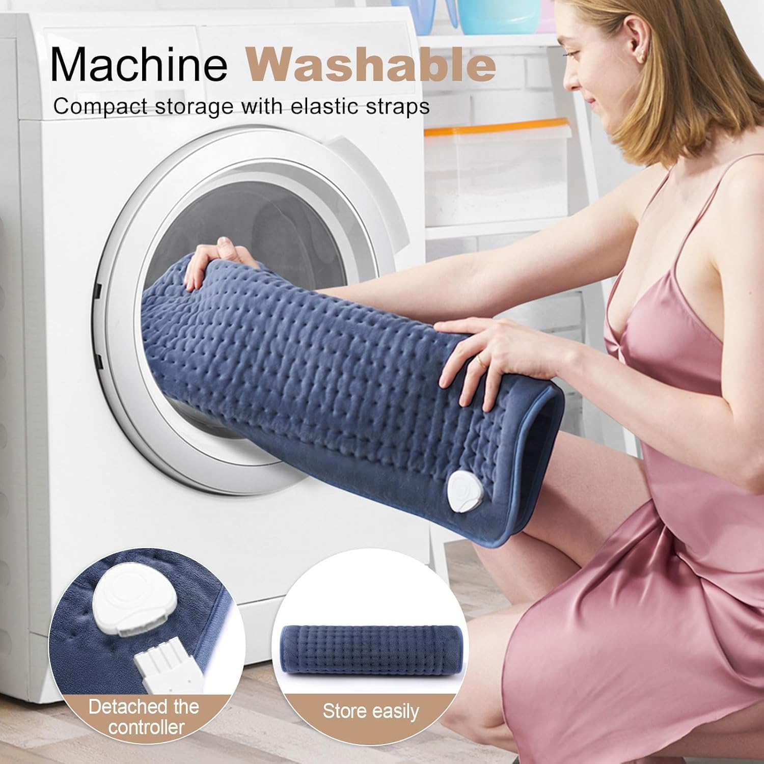 Premium soft microplush texture of the VAAGHANM orthopedic hot belt highlighting the high quality stitching.