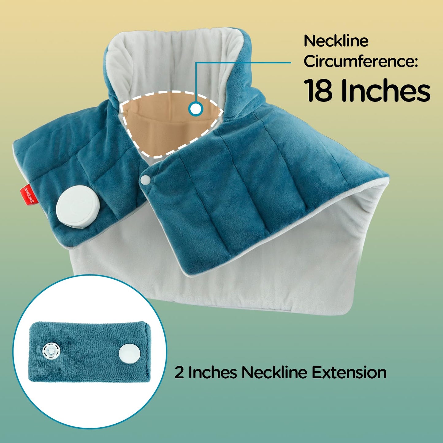 Comfytemp weighted therapy heating pad packaged beautifully as an authentic wellness gift wrap.