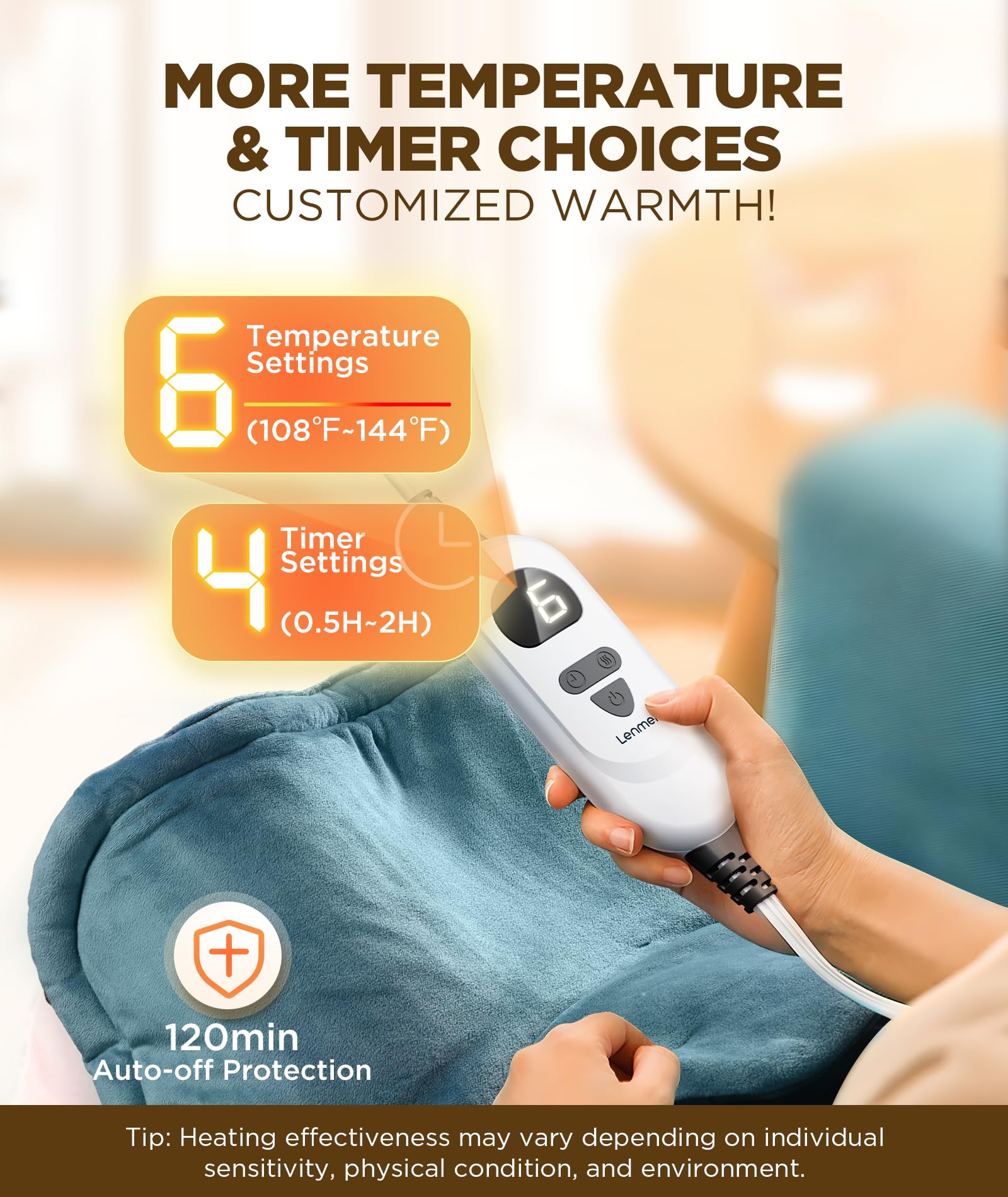 Lenmen infrared heating pad layout illustrating the three hundred and fifty four inch coil pattern