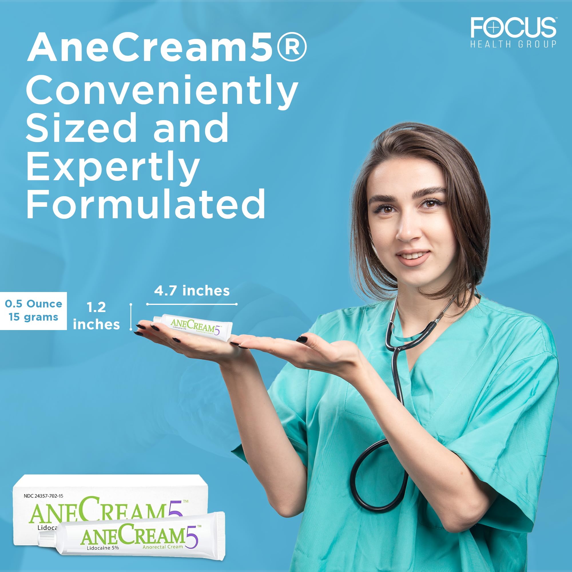 AneCream 5 percent topical numbing ointment application guidelines and product size