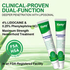Two tubes of Vamy herbal ointment for temporary relief of burning and itching symptoms.