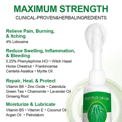 Vamy dual action hemorrhoidal relief kit imported from the United States.