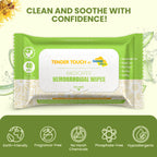 Natural botanical astringent hemorrhoidal care wipes package details