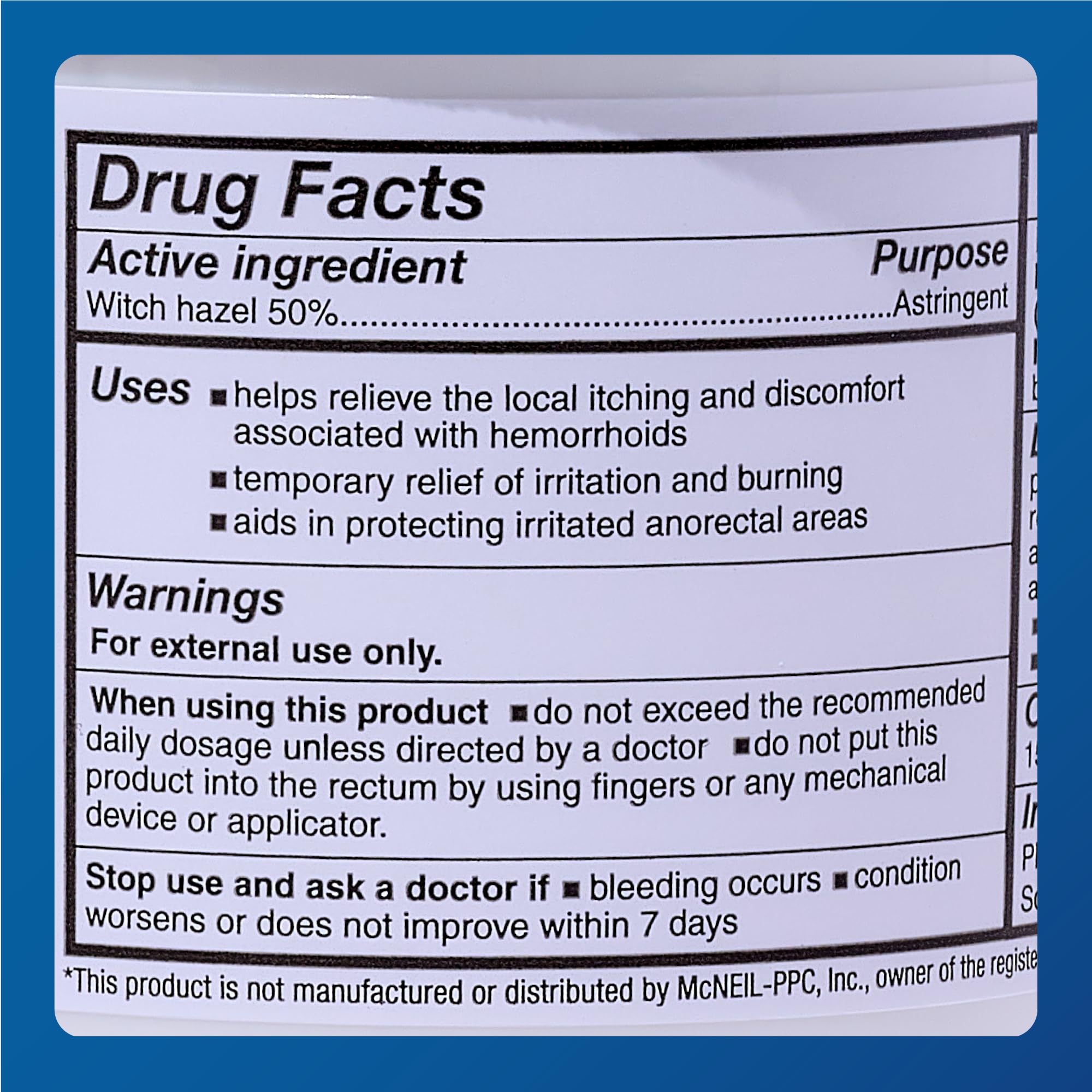 Top angle view of the major brand hygienic cooling pads jar sealed for freshness and safety.
