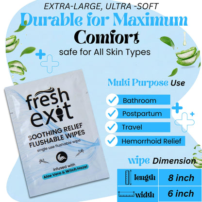 Individually wrapped travel wipes for hemorrhoid relief packaging