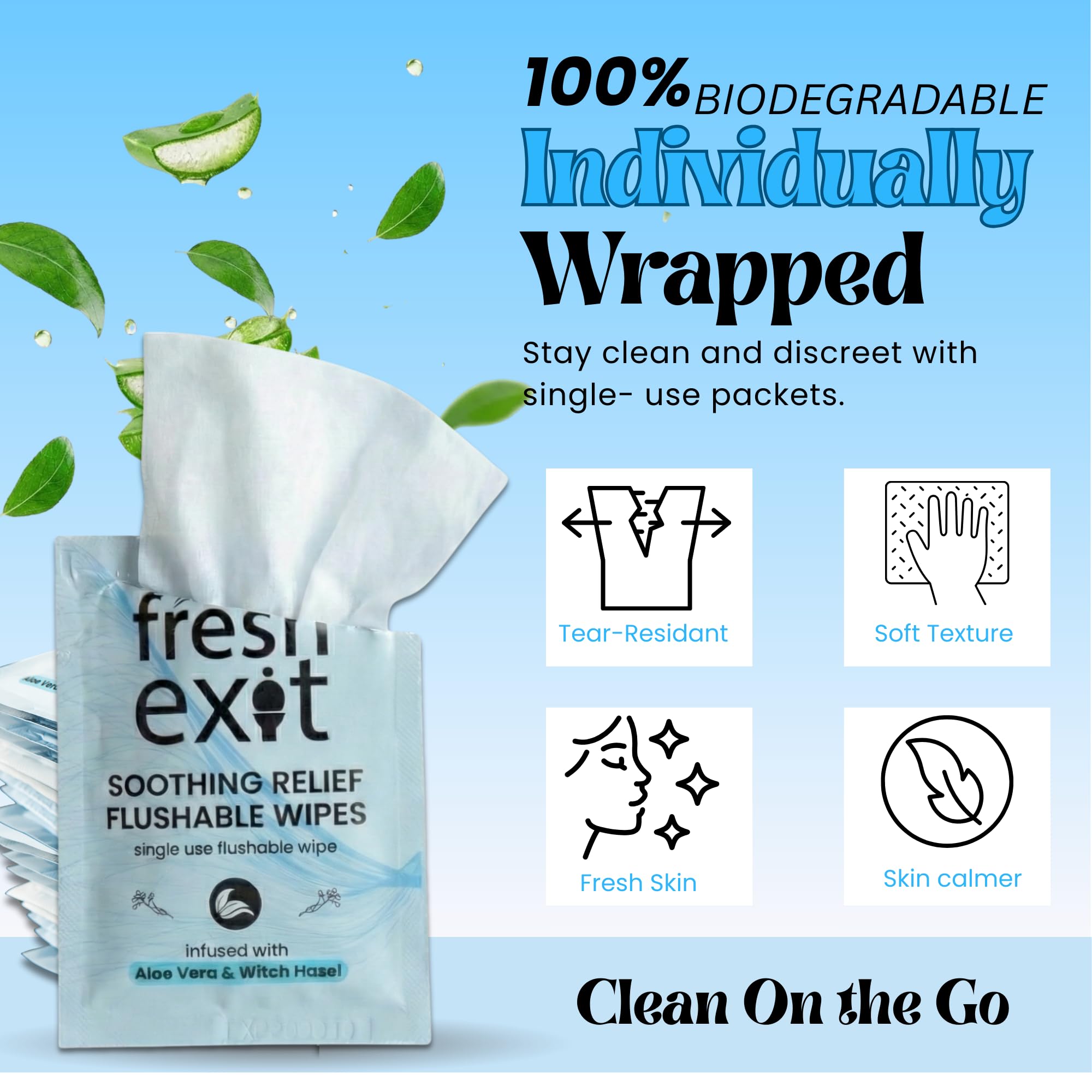 Soothe irritation with witch hazel and aloe adult wet wipes