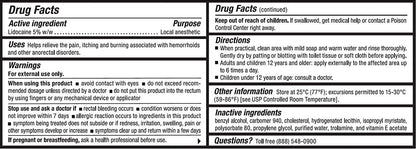 RectiCare local anesthetic cream for external perianal use