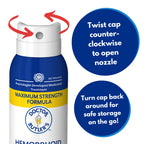 Doctor Butler's Hemorrhoid Treatment bottle demonstrating the portable 3 ounce size for travel