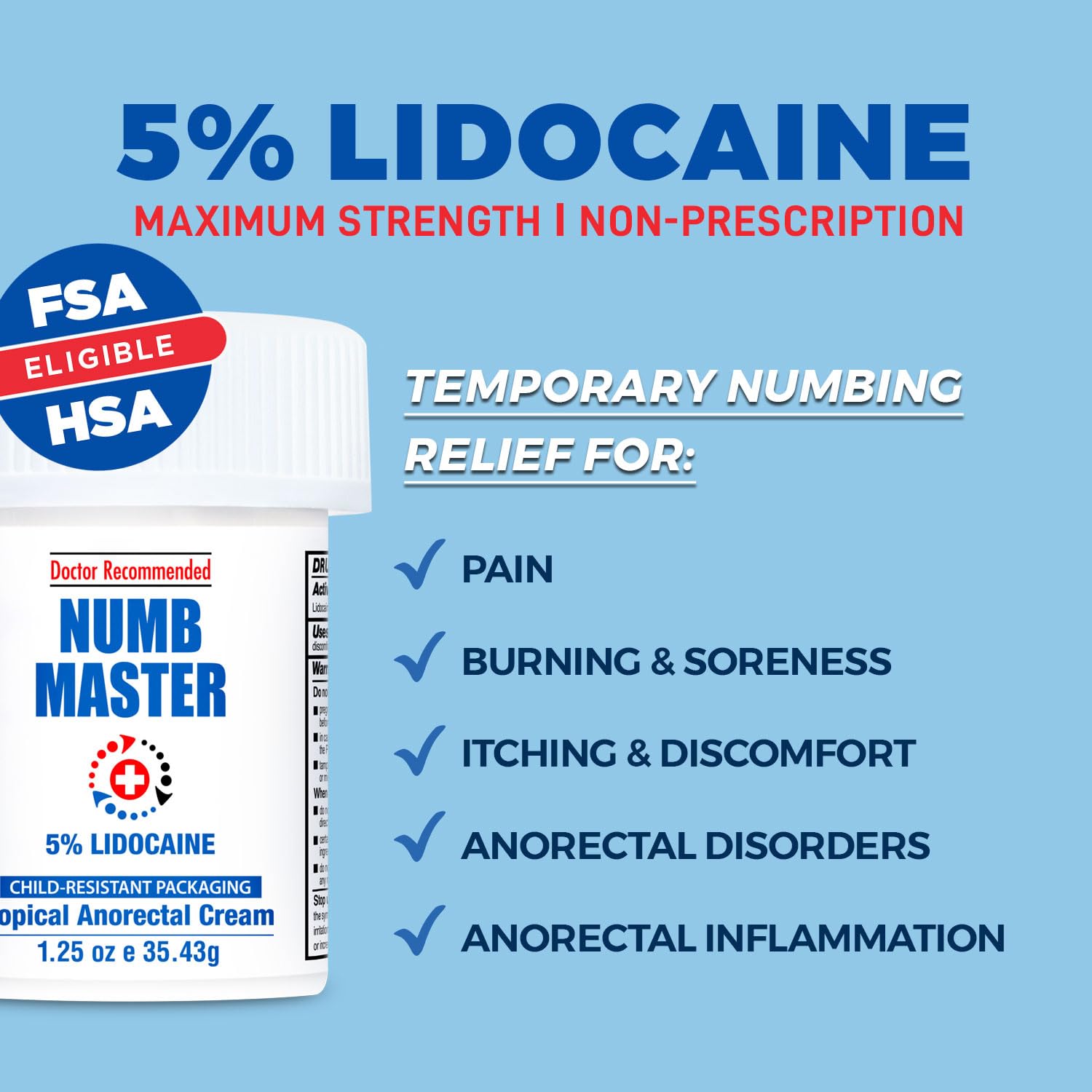Clinical Resolution Numb Master maximum strength fast acting numbing cream containers