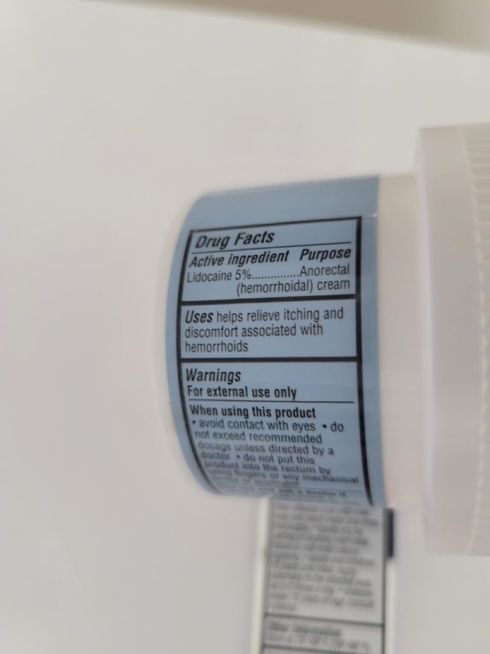 Curist maximum strength numbing cream packaging showing five percent lidocaine active ingredient